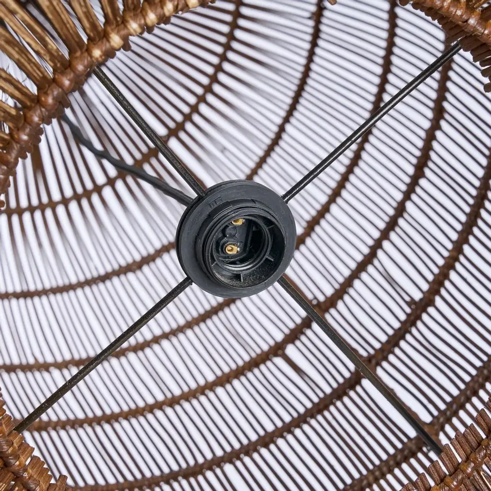 Ceiling lights - The Woven Bell Pendant - Dark Walnut - XL - BAZAR BIZAR LIVING