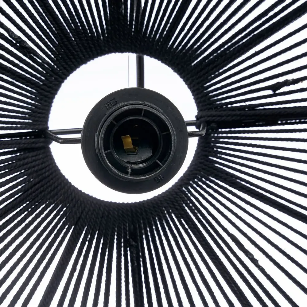 Ceiling lights - The Wooden Bead Chandelier - Black - L - BAZAR BIZAR LIVING