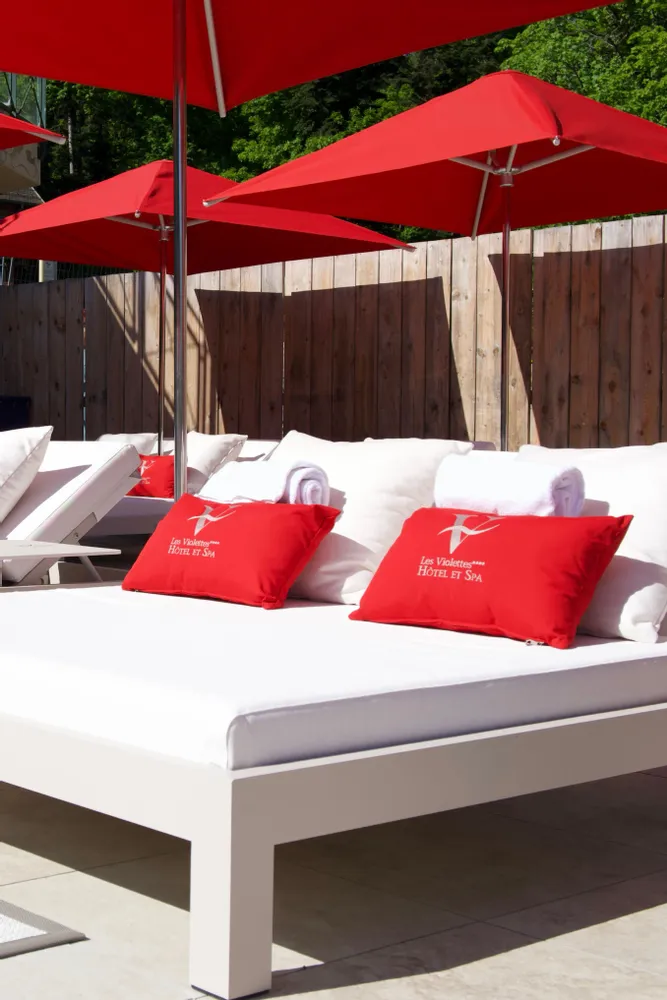 Chaises longues - BAINS DE SOLEIL 2 places - Modèle Praslin - MOUSSES ETOILES