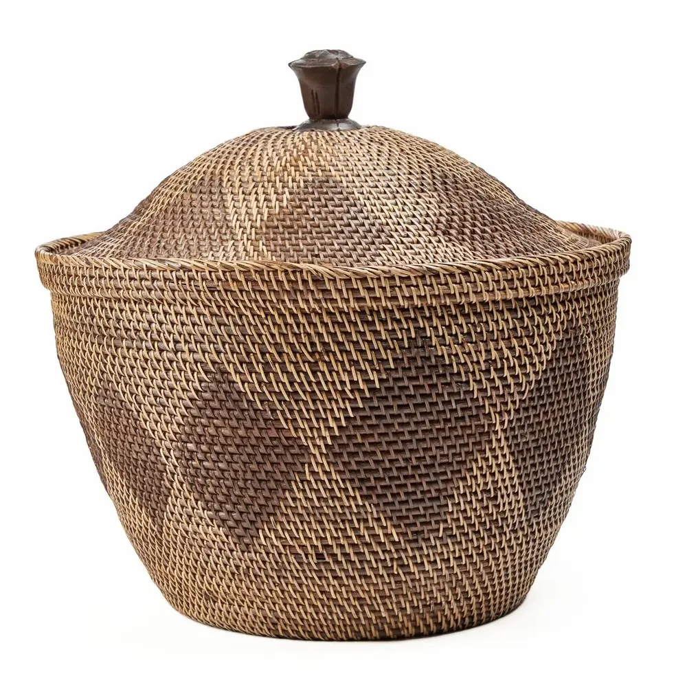 Laundry baskets - The Storage Crown Basket - Natural Brown - BAZAR BIZAR LIVING