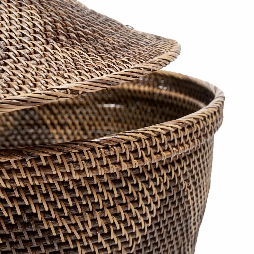 Laundry baskets - The Storage Crown Basket - Natural Brown - BAZAR BIZAR LIVING