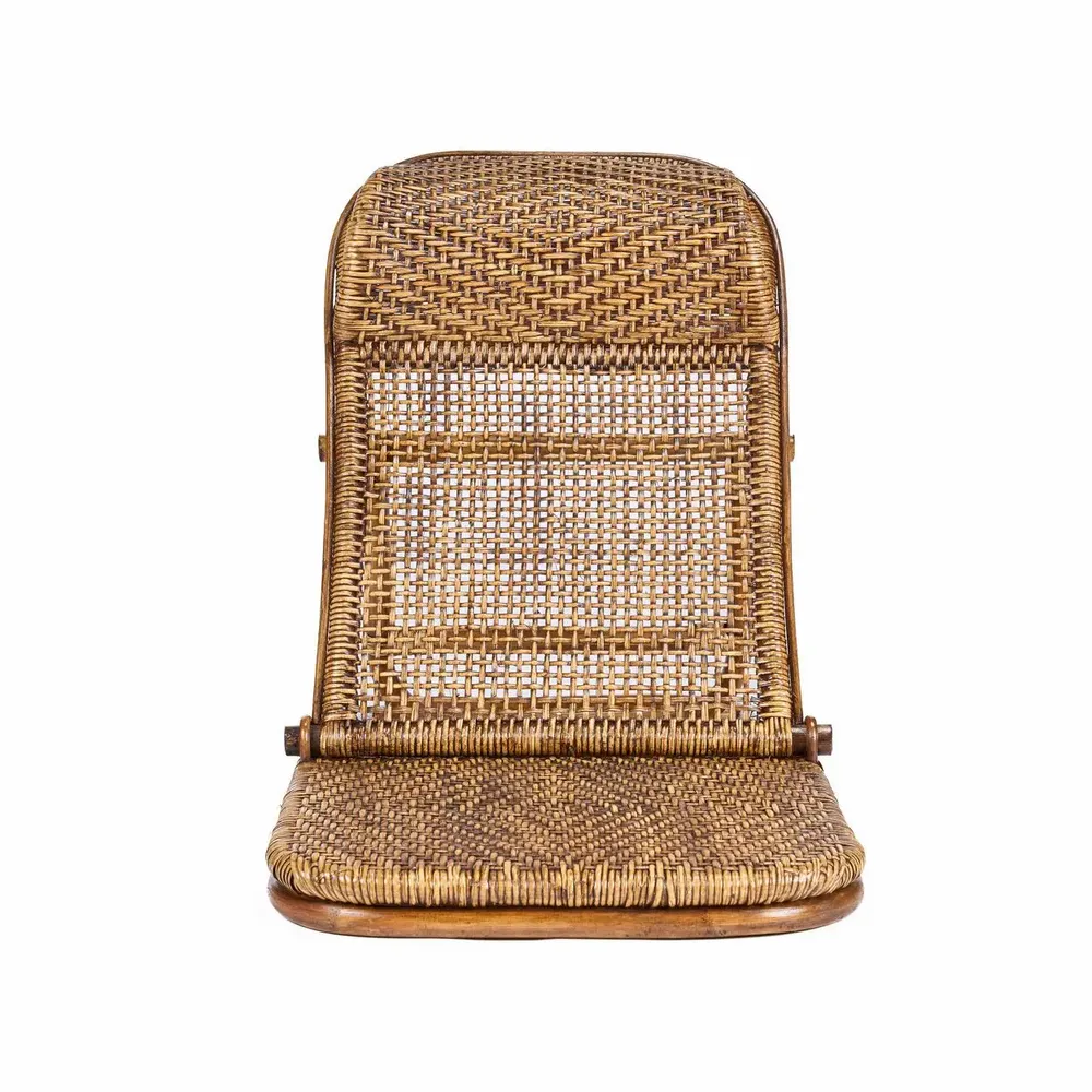 Lounge chairs - The Rattan Floor Lounger - Dark Walnut - BAZAR BIZAR LIVING
