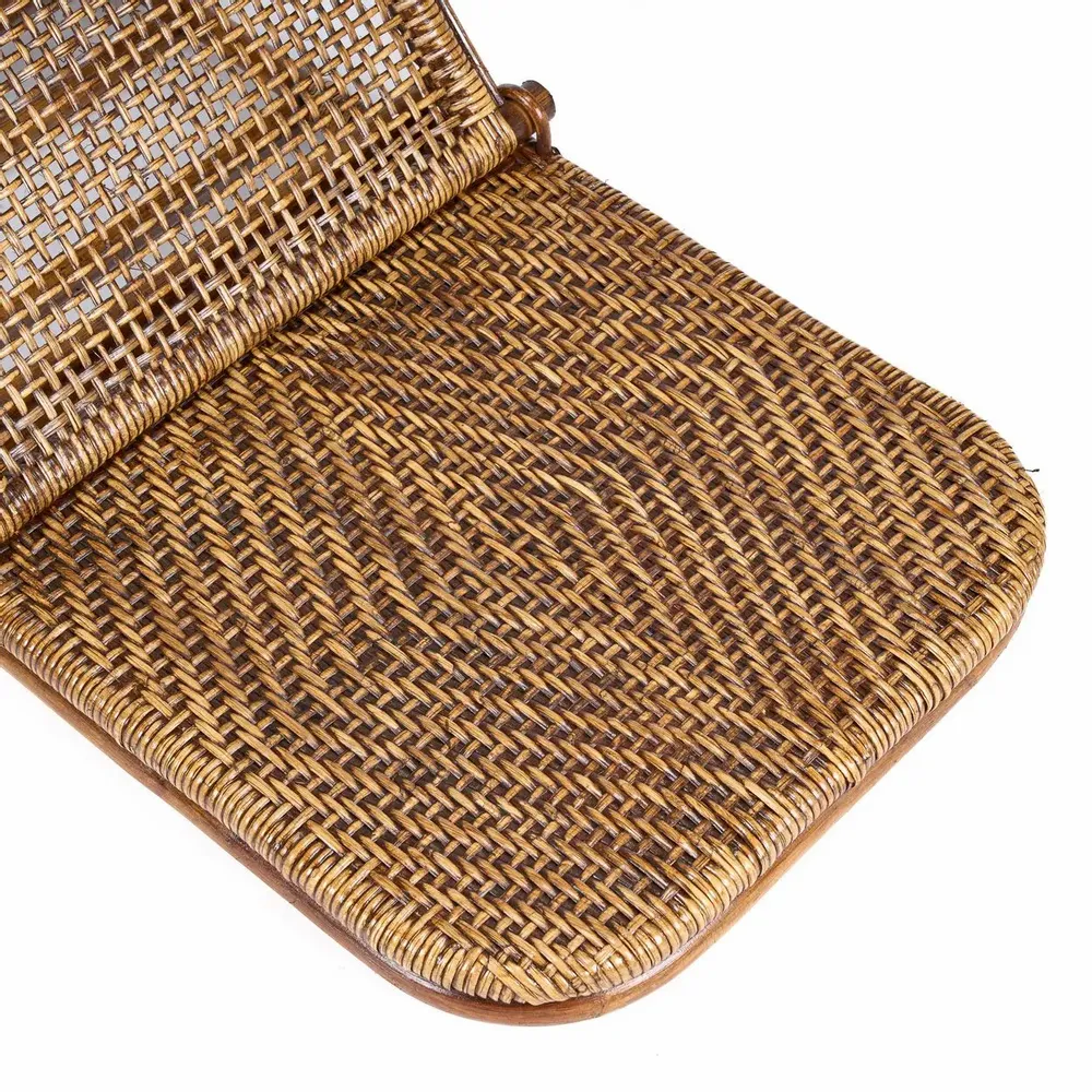 Lounge chairs - The Rattan Floor Lounger - Dark Walnut - BAZAR BIZAR LIVING