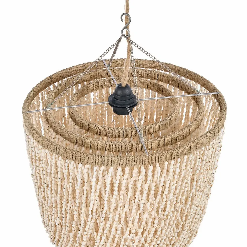 Ceiling lights - The Lagoon Shell Chandelier - Natural - L - BAZAR BIZAR LIVING