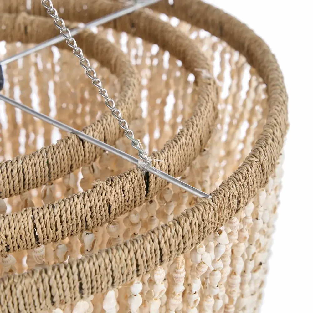 Ceiling lights - The Lagoon Shell Chandelier - Natural - L - BAZAR BIZAR LIVING