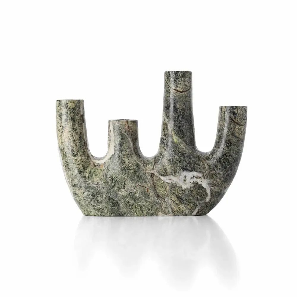 Vases - The Bidasar Marble Vase - Green - High - BAZAR BIZAR LIVING