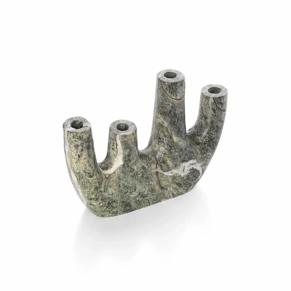 Vases - The Bidasar Marble Vase - Green - High - BAZAR BIZAR LIVING