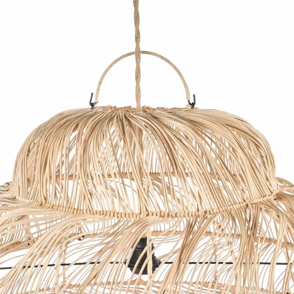 Ceiling lights - The Aurora Puff Pendant - Natural - XL - BAZAR BIZAR LIVING