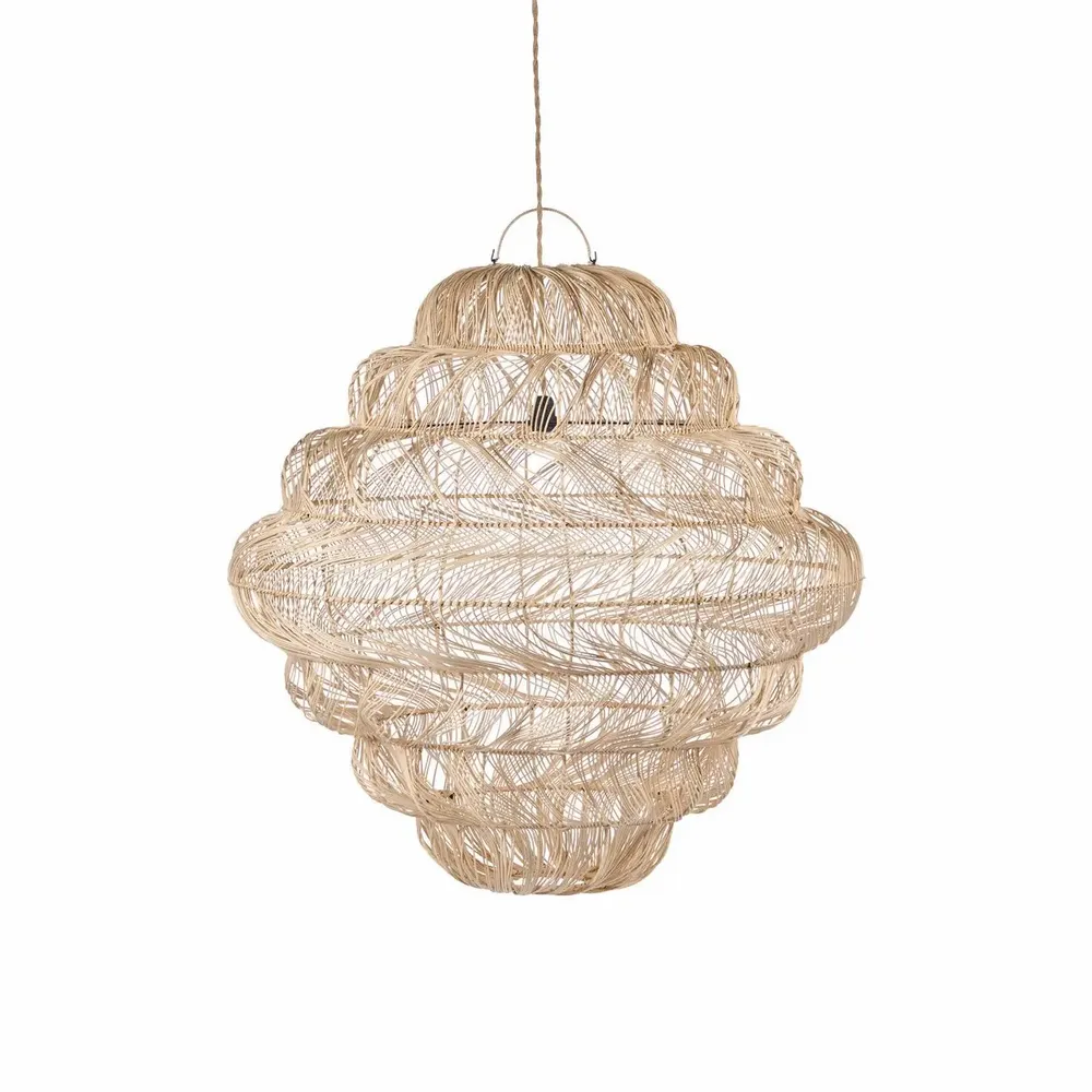Ceiling lights - The Aurora Puff Pendant - Natural - XL - BAZAR BIZAR LIVING