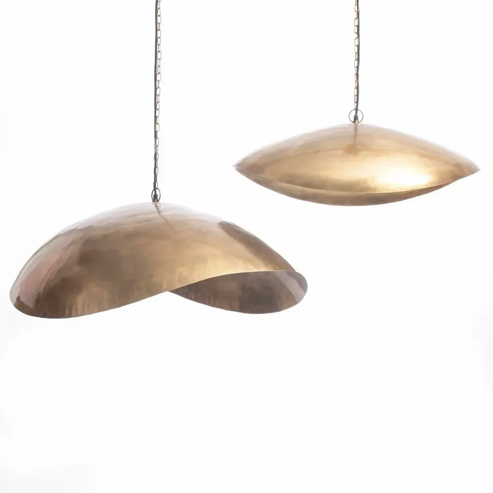 Ceiling lights - The Fortune Cookie Pendant - Brass - L - BAZAR BIZAR LIVING