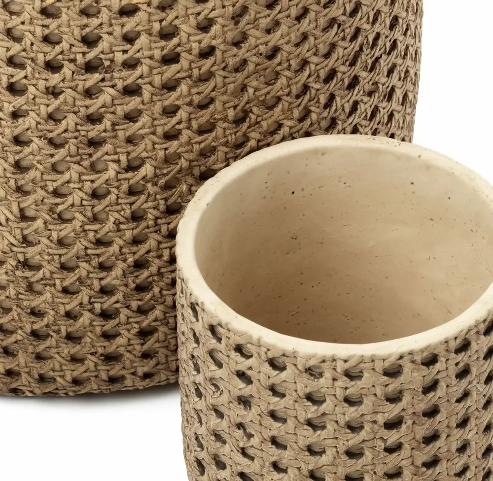 Flower pots - The RattanRock Planter - Natural - L - BAZAR BIZAR LIVING
