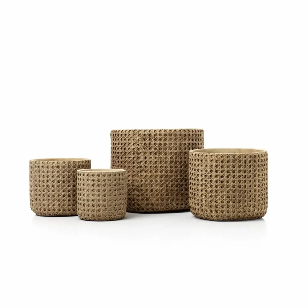 Flower pots - The RattanRock Planter - Natural - L - BAZAR BIZAR LIVING