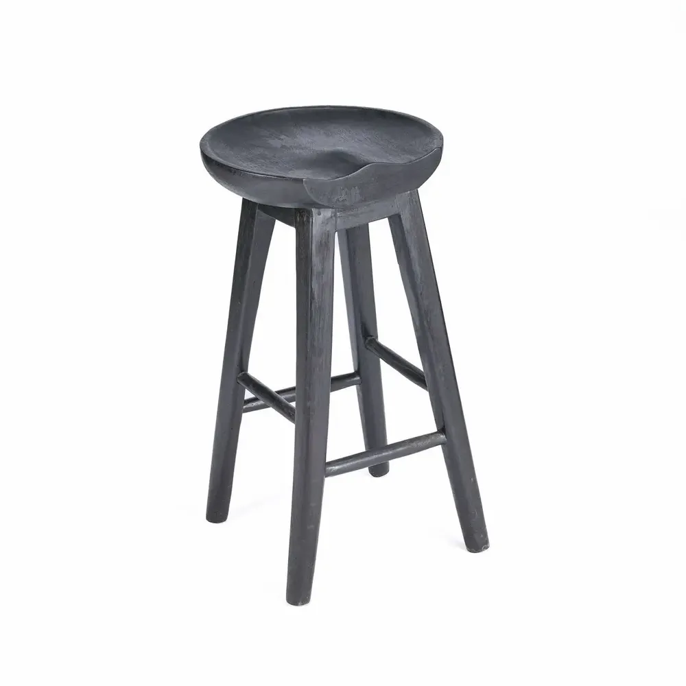 Stools - The Tala Bar Stool - Black - BAZAR BIZAR LIVING
