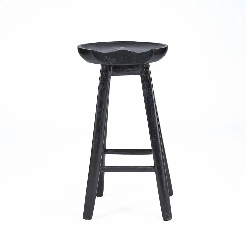 Stools - The Tala Bar Stool - Black - BAZAR BIZAR LIVING