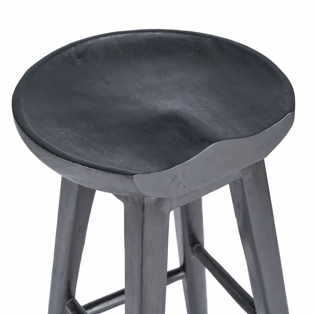 Stools - The Tala Bar Stool - Black - BAZAR BIZAR LIVING