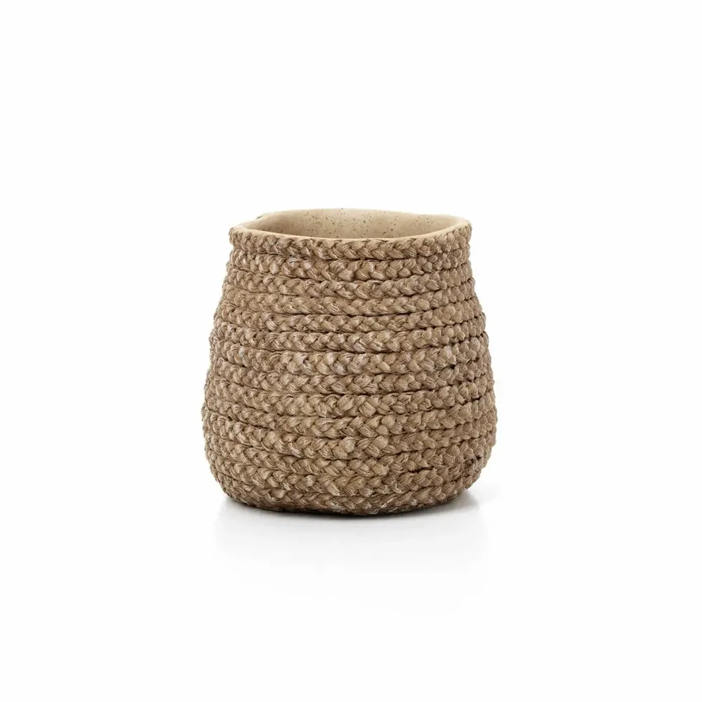 Flower pots - The Fake Braided Planter - Natural - M - BAZAR BIZAR LIVING