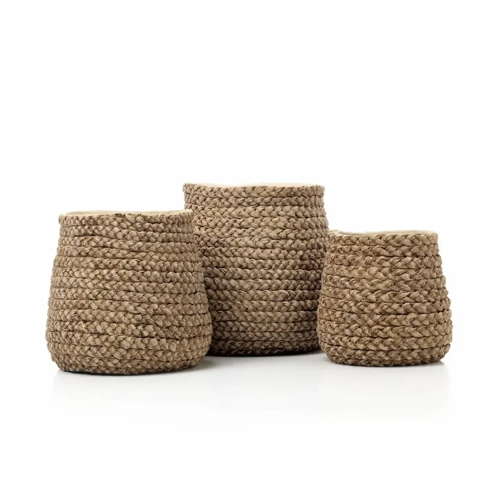 Flower pots - The Fake Braided Planter - Natural - M - BAZAR BIZAR LIVING
