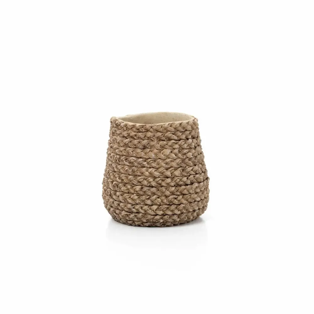 Pots de fleurs - Le Cache-Pot Fake Braided - Naturel - S - BAZAR BIZAR LIVING
