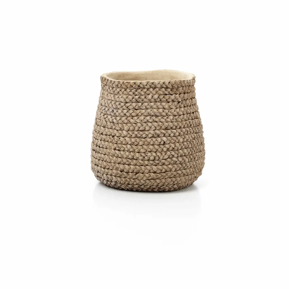 Flower pots - The Fake Braided Planter - Natural - L - BAZAR BIZAR LIVING