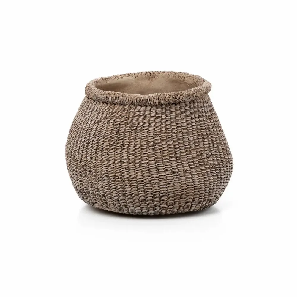 Flower pots - The Faux-Puff Planter - Brown - L - BAZAR BIZAR LIVING