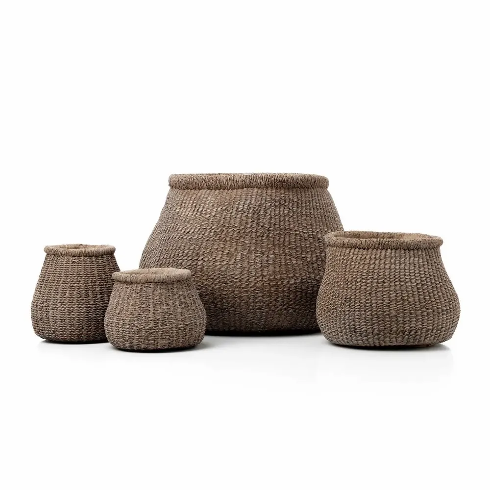 Flower pots - The Faux-Puff Planter - Brown - L - BAZAR BIZAR LIVING