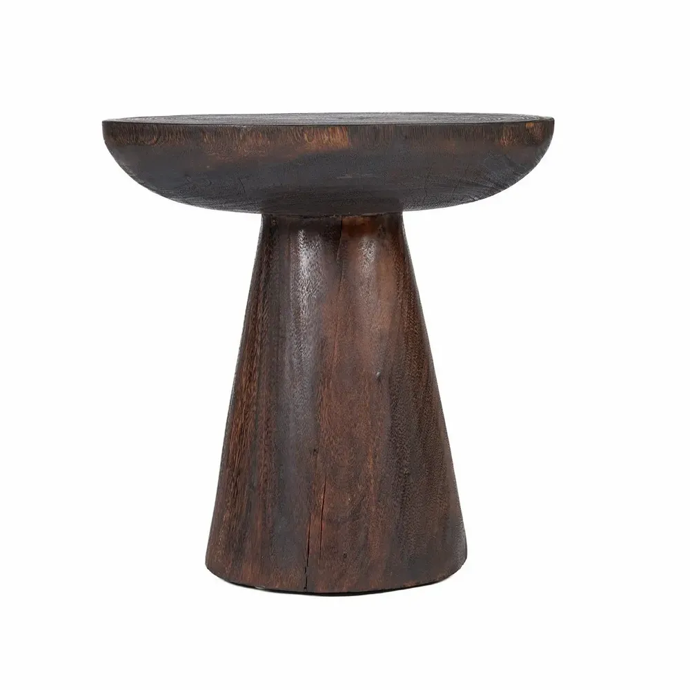Other tables - The Cone Alone Side Table - Dark Walnut - BAZAR BIZAR LIVING