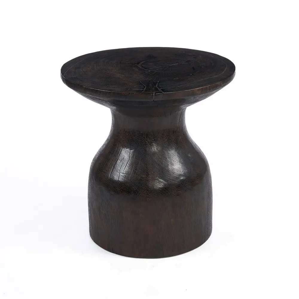 Other tables - The Hourglass Side Table - Dark Walnut - BAZAR BIZAR LIVING