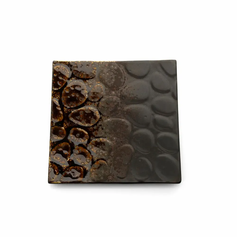Everyday plates - The Merapi Square Plate - Brown - BAZAR BIZAR LIVING