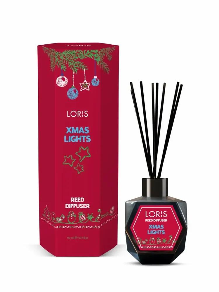 Scent diffusers - LORIS Xmas Lights 110ml fragrance diffuser sticks - LORIS PARFUM