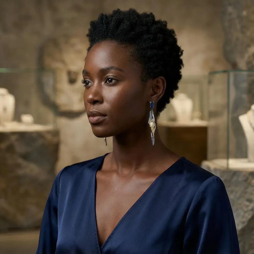 Bijoux - Boucles d'oreilles Kilimandjaro - V UNIQUENESS FINE GREEK JEWELRY