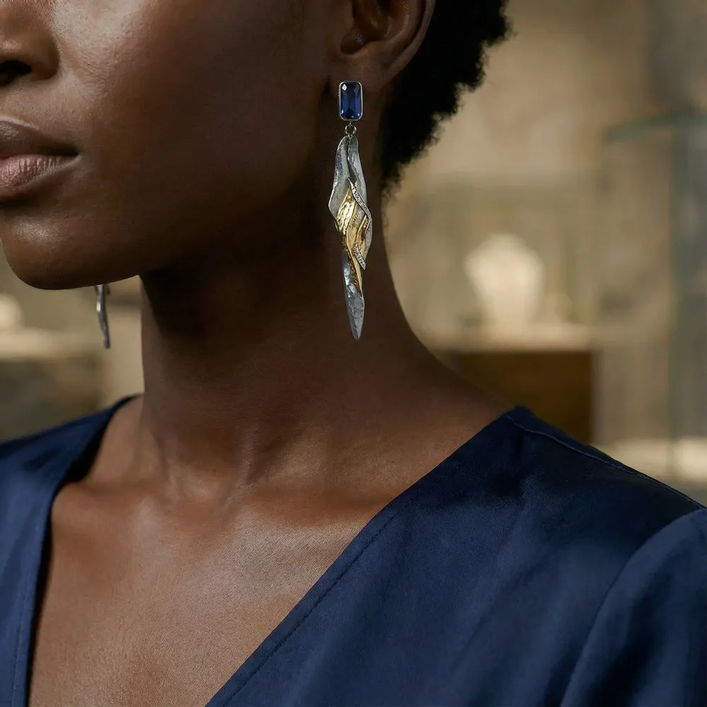 Bijoux - Boucles d'oreilles Kilimandjaro - V UNIQUENESS FINE GREEK JEWELRY