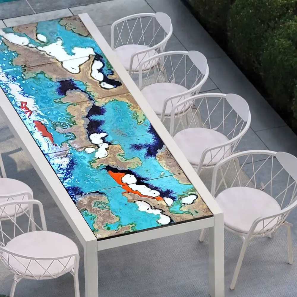Tables de jardin - Table Colorado Laguna - GRANDI MAIOLICHE FICOLA