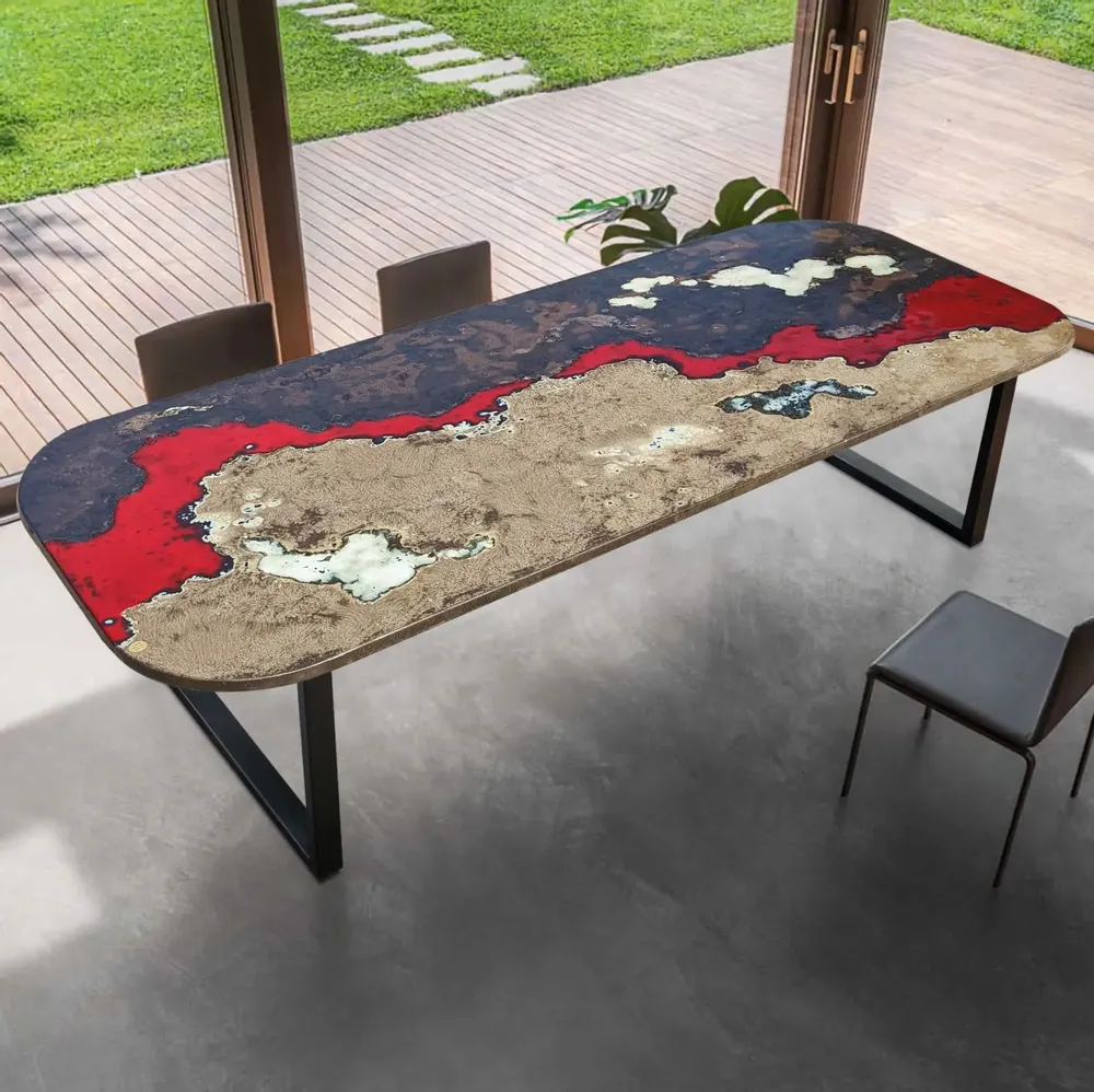Tables de jardin - Tableau Red Rocks - GRANDI MAIOLICHE FICOLA