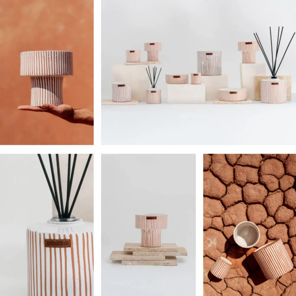 Objets de décoration - Striée Blanche - CÔTÉ BOUGIE MARRAKECH