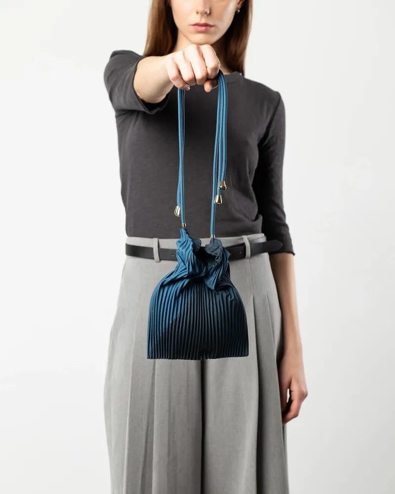 Bags and totes - Pleated bag MOROCCAN BLUE BABY BAG - MULTITUDES