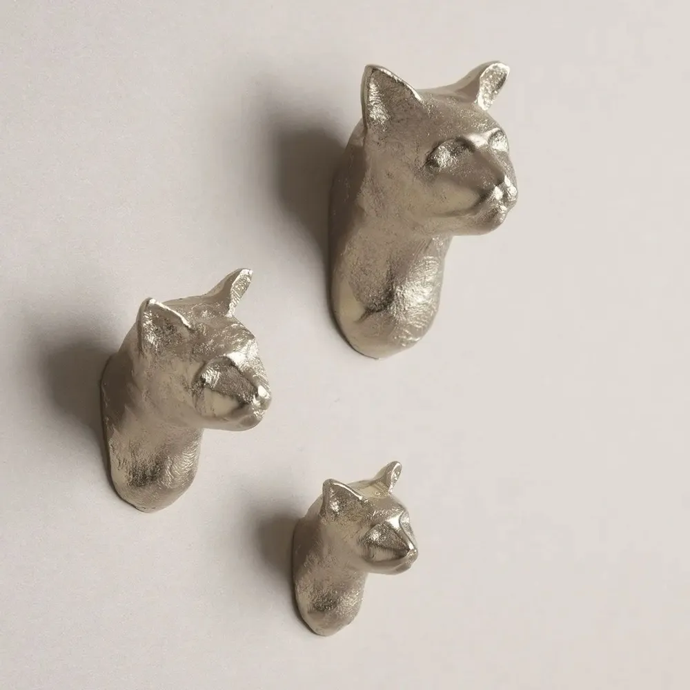 Quincaillerie d'art revêtement - CHAT Bouton de tirage - OBJET INSOLITE