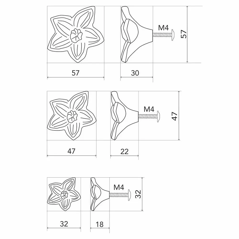 Decorative Ironwork - AMARYLLIS Cabinet pull - OBJET INSOLITE