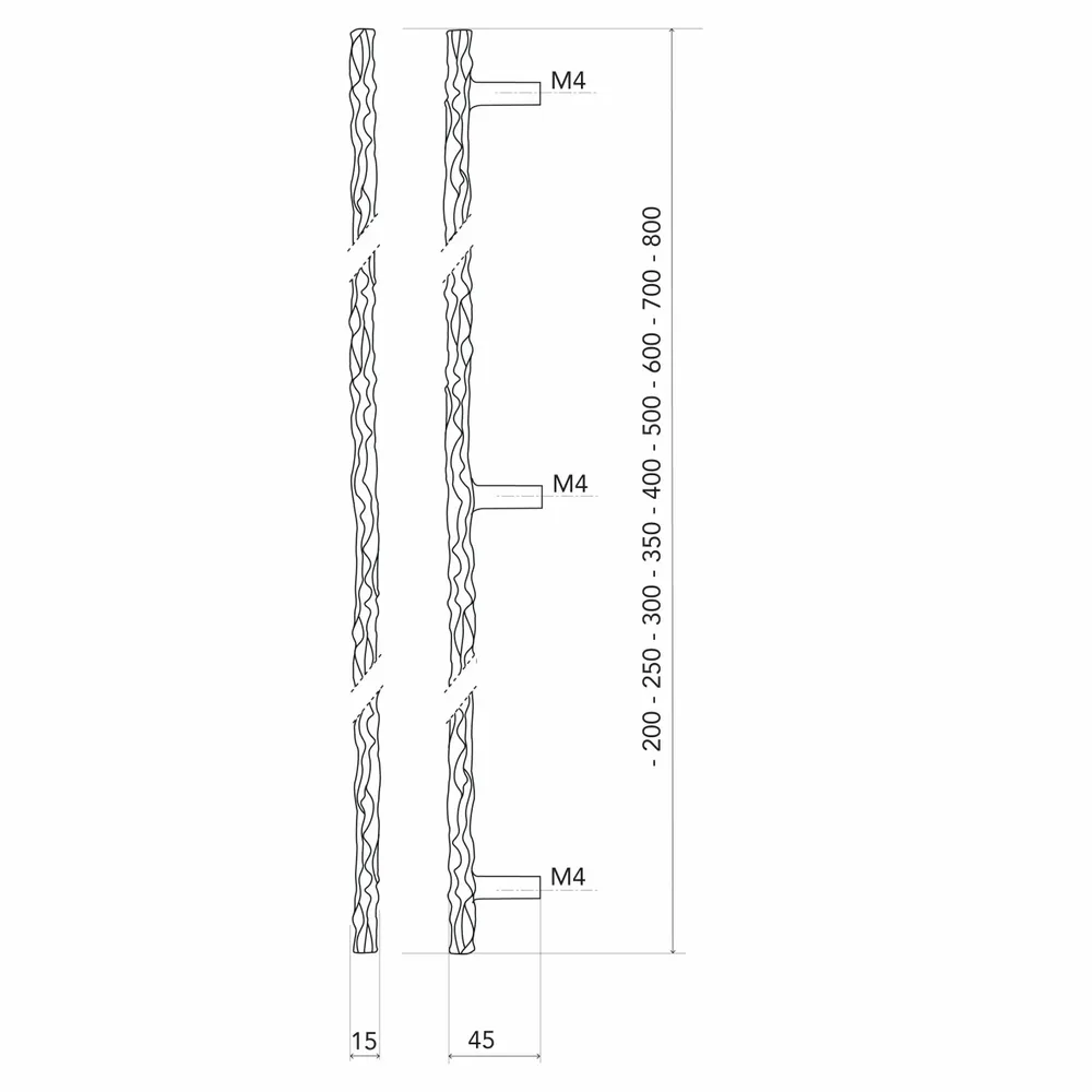 Decorative Ironwork - LIANE Made to measure handle - OBJET INSOLITE