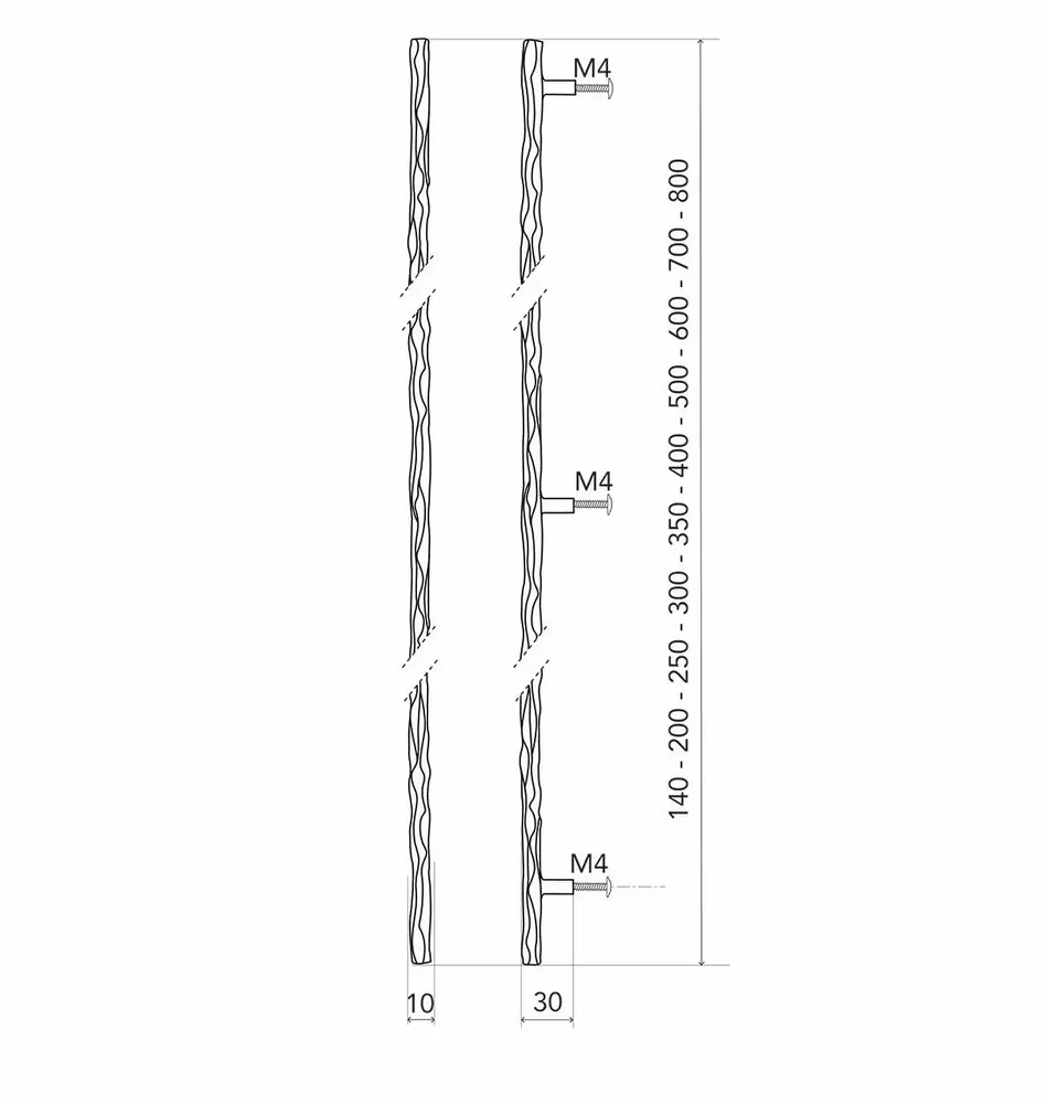 Decorative Ironwork - LIANE Made to measure handle - OBJET INSOLITE