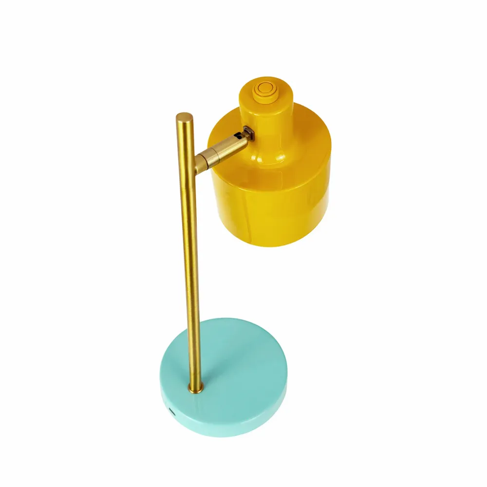 Lampes de table - Lampe de table rechargeable Ocean Mini LED Curry/Turquoise - DYBERG LARSEN