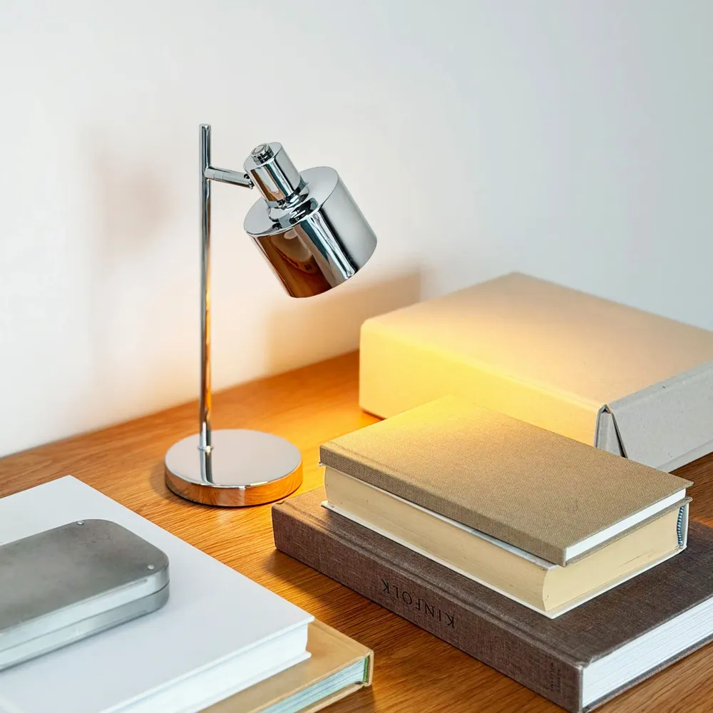 Table lamps - Ocean mini LED rechargeable table lamp Chrome - DYBERG LARSEN