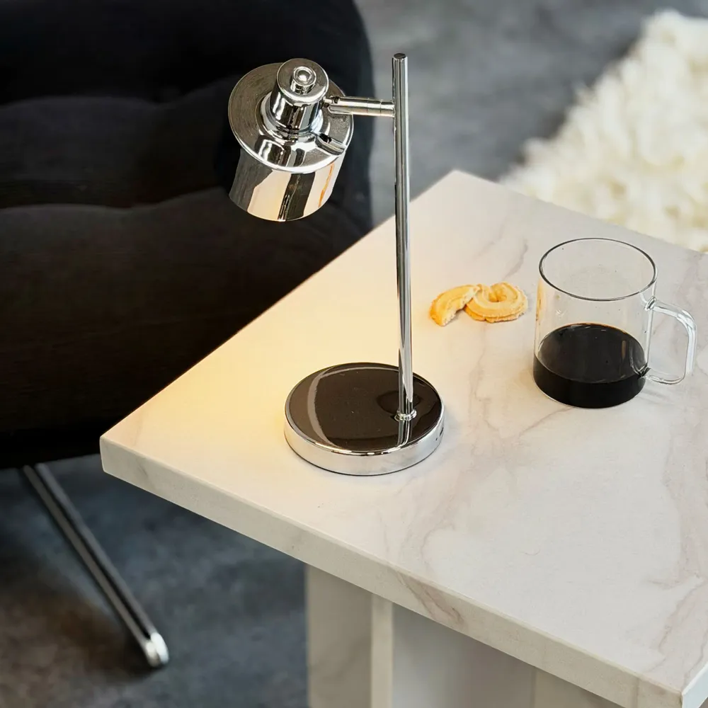 Table lamps - Ocean mini LED rechargeable table lamp Chrome - DYBERG LARSEN