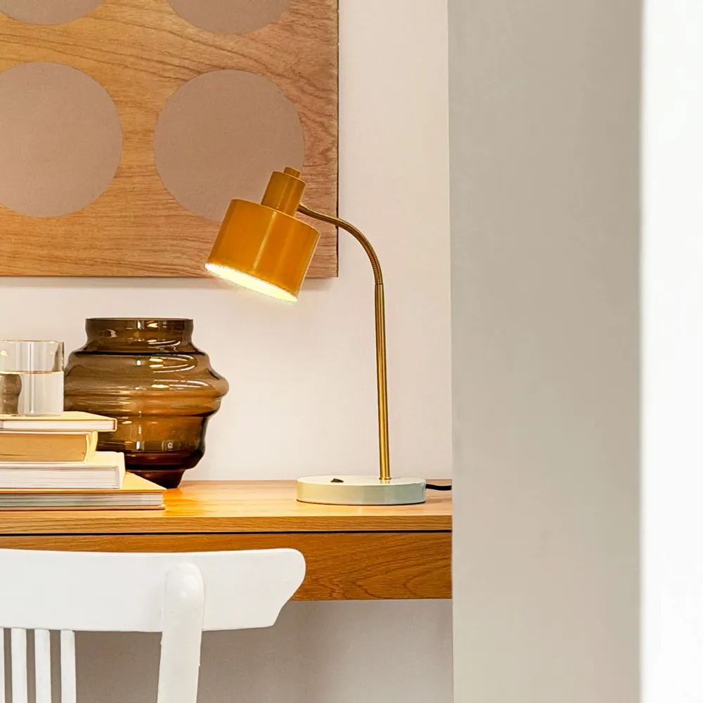 Table lamps - Ocean table lamp curry/turquoise flex - DYBERG LARSEN