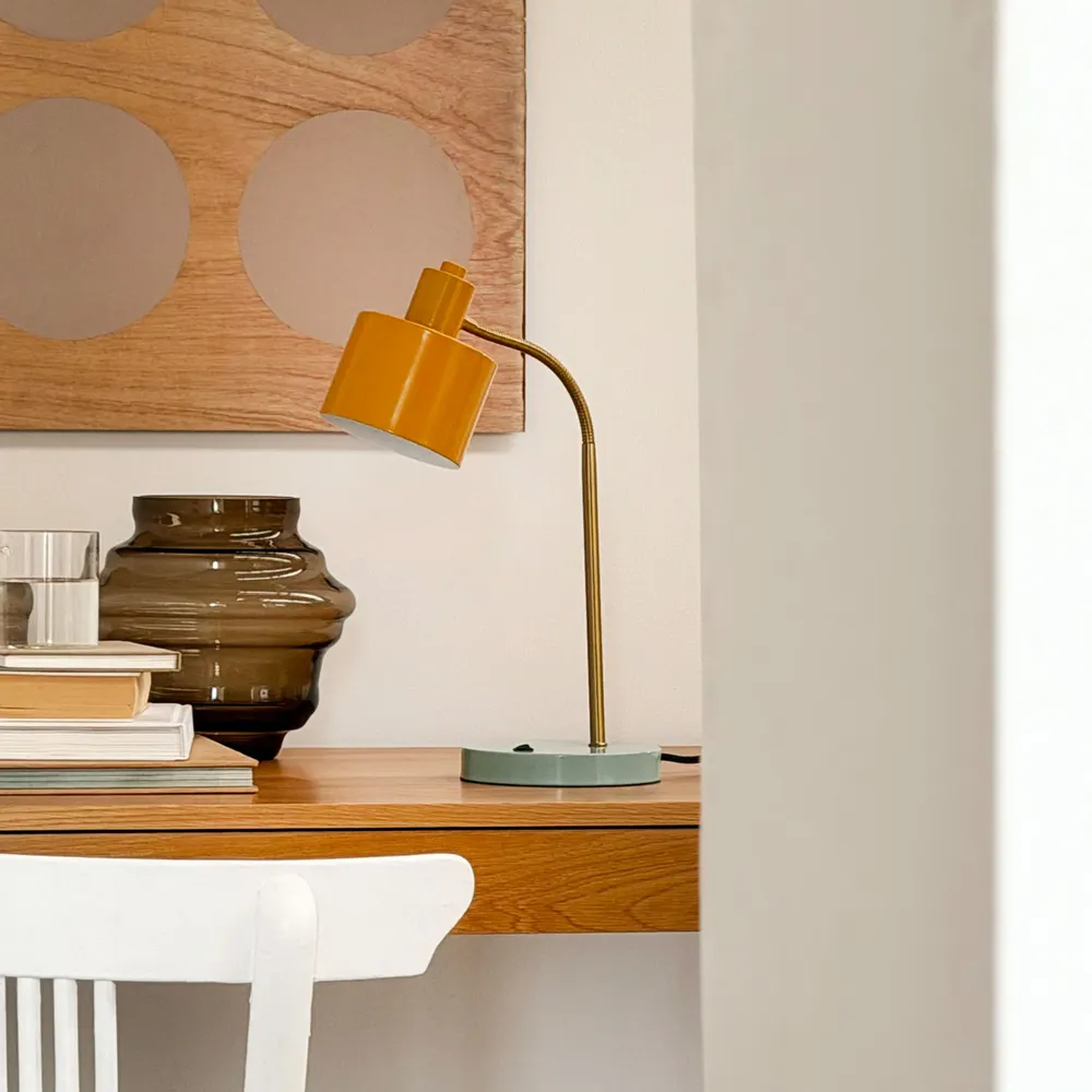 Table lamps - Ocean table lamp curry/turquoise flex - DYBERG LARSEN