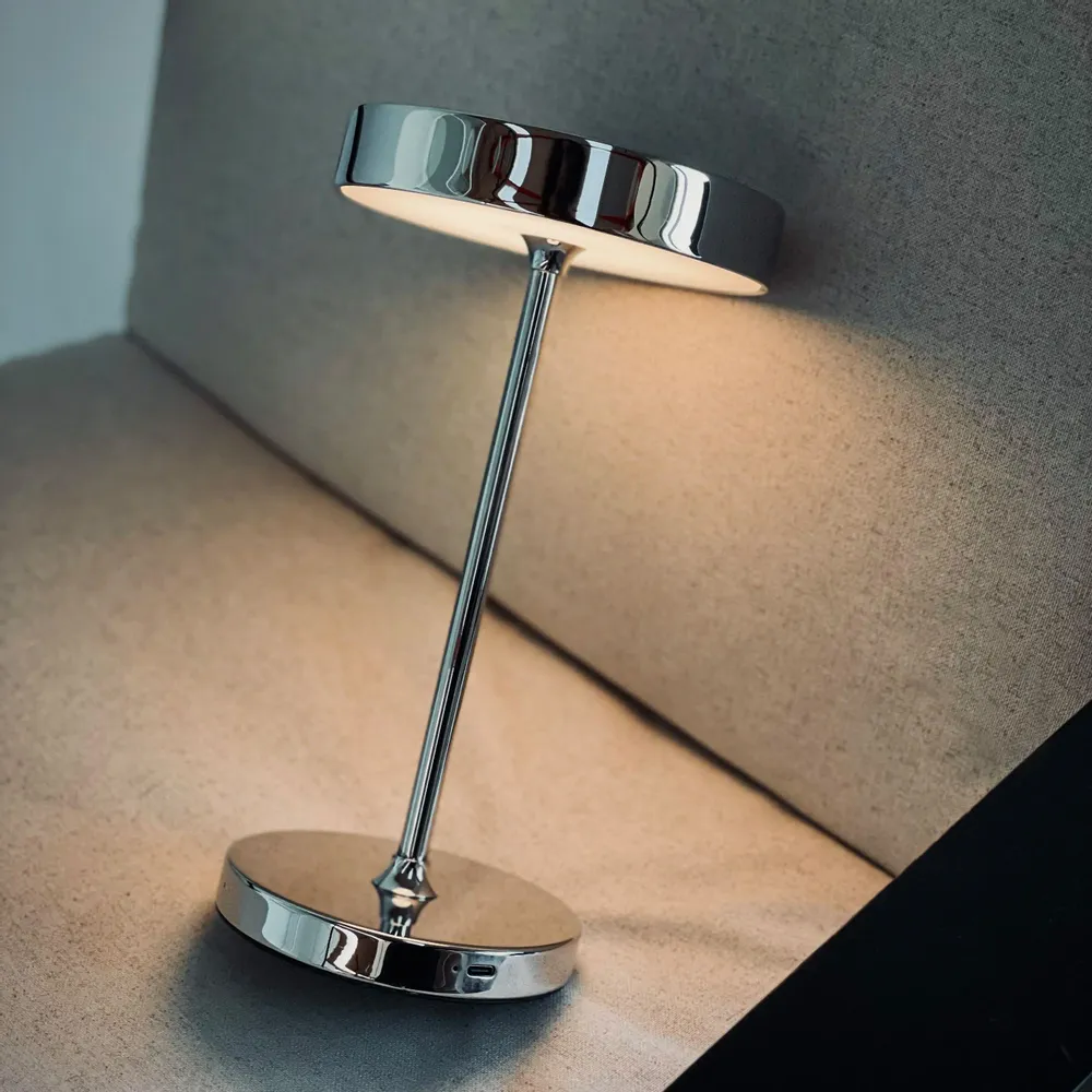 Table lamps - Starlight table lamp rechargeable Chrome - DYBERG LARSEN