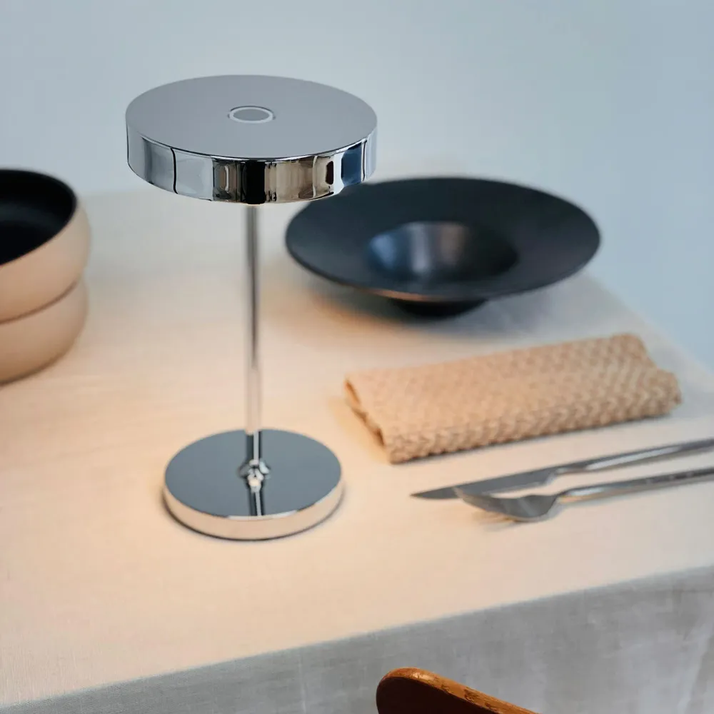 Table lamps - Starlight table lamp rechargeable Chrome - DYBERG LARSEN