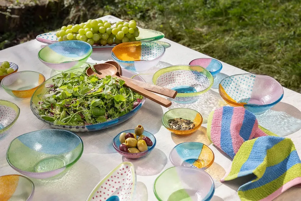 Bowls - Glass bowl FLOATING HUES - TRANQUILLO