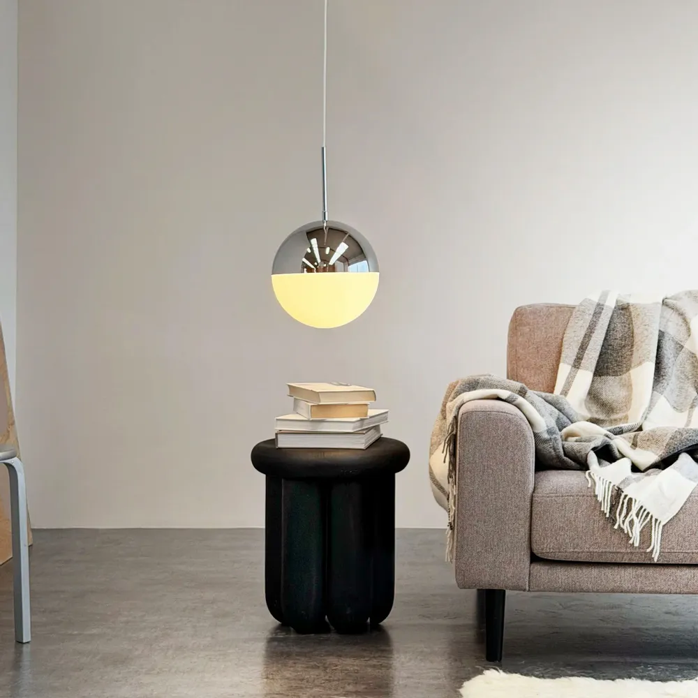 Suspensions - Lampe suspendue Nova D25 opale/chromée - DYBERG LARSEN