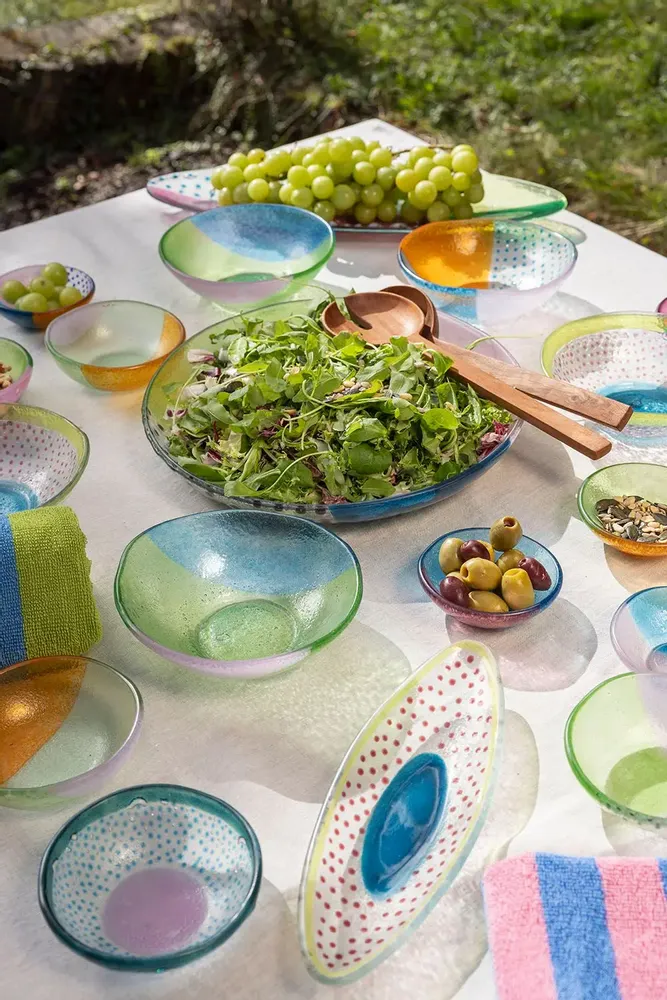 Bowls - Glass bowl FLOATING HUES - TRANQUILLO