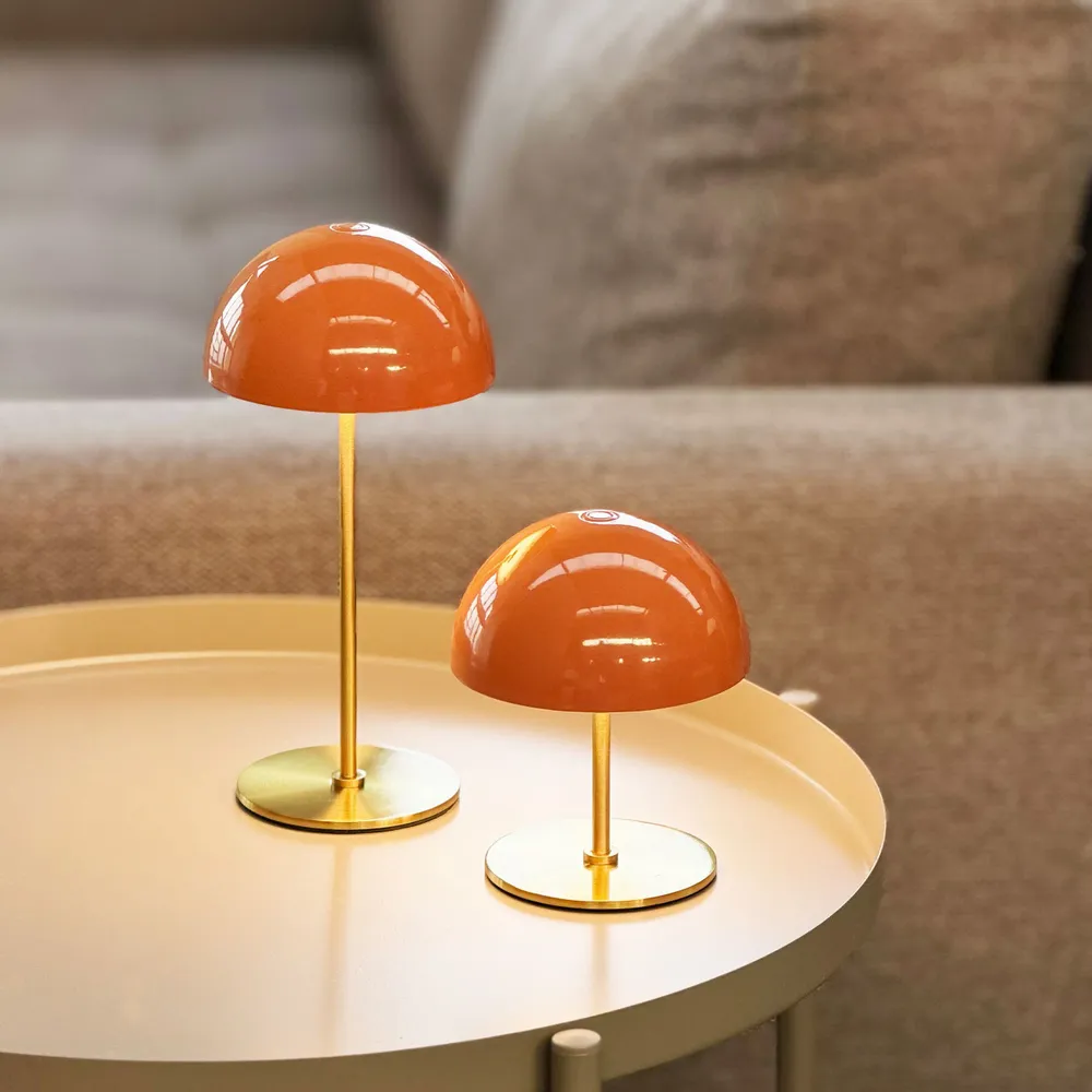 Table lamps - ALONG LED Mini Table Lamp orange/brass - Box of - DYBERG LARSEN